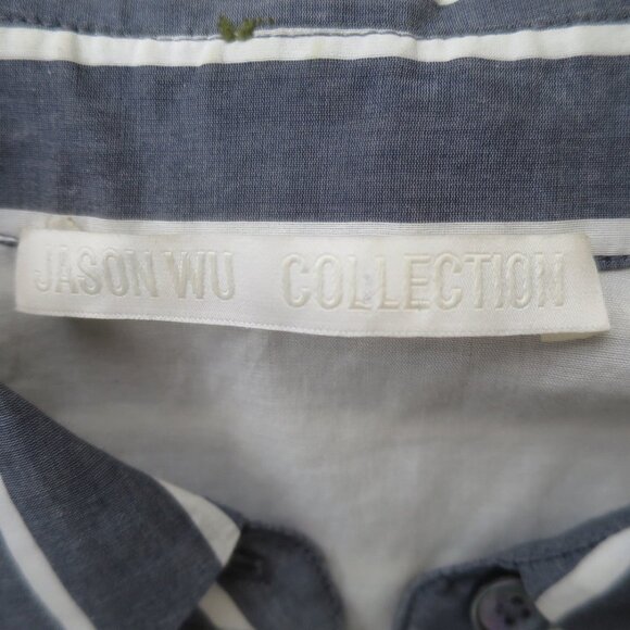 Jason Wu Collection Floral Stripe Cotton & Silk Dress Size 2 - Picture 12 of 13